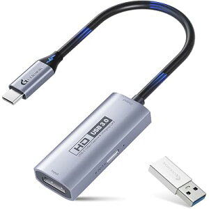 GUERMOK �L���v�`���[�{�[�h USB3.0 HDMI to USB-A/C PD100W�Ή� 1080P60FPS�^�� Type-C�A�_�v�^�[