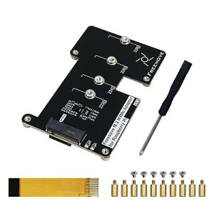Freenove M.2 NVMe Adapter V2 for Raspberry Pi 5 (SSD�Ȃ�), M.2 HAT �G�N�X�g���{�[�h, SSD �T�C�Y 2230 2242 2260 2280, PCIe 2.0 / 3.0, �ő呬�x 1231 MB/s