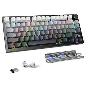 ATTACK SHARK X820ULTRA ���J�j�J���L�[�{�[�h �Q�[�~���O ����Type-C�P�[�u�� �J�X�^�� 75���z�� LED�f�B�X�v���C