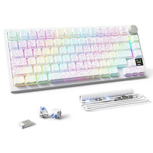 ATTACK SHARK X820ULTRA ���J�j�J���L�[�{�[�h �Q�[�~���O ����Type-C�P�[�u�� �J�X�^�� 75���z�� LED�f�B�X�v���C
