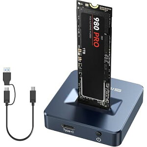 ACASIS m.2 ssd �O�t���P�[�X �ANVME��SATA���Ή� SSD�h�b�L���O�X�e�[�V���� USB-C 10Gbps nvme ssd �P�[�X�AM.2 SSD M�L�[/B+M�L�[ �Ή�,�A���~➑́A�������M�A�z�b�g�X���b�v�C�K�� 2230,2242,2260,2280�C�ő�