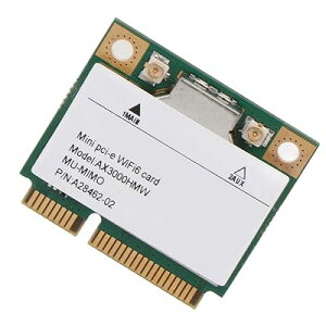 AX3000HMW �f���A�� �o���h �~�j PCIe WiFi �l�b�g���[�N �J�[�h 802.11AX AC�A3000Mbps ���C�����X �J�[�h �~�j PCIe WiFi6 �A�_�v�^�[�A���b�v�g�b�v PC �p���� WiFi �A�_�v�^�[