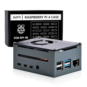 GeeekPi �P�[�X�A�A���~�P�[�X�i�t�@���t���j�ARaspberry Pi 4 Model B �p Raspberry Pi 4 ���W�G�[�^�[�APOE HAT �Ή��̃g�[���P�[�X