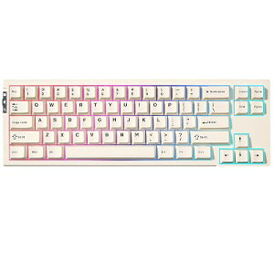 YUNZII RT68 �Q�[�~���O�L�[�{�[�h ���s�b�h�g���K�[ ���J�j�J��TKL �Q�[�~���O ���C�X�C�b�` RGB �L�� USB �R���p�N�g 65%�z��68�L�[�m�u�t��PBT �L�[�L���b�v ���߉\�쓮 (�x�[�W��, ���C�X�C�b