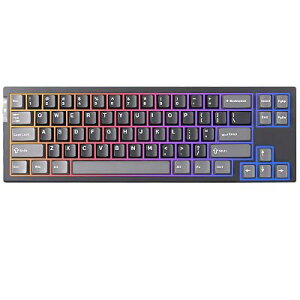 YUNZII RT68 �Q�[�~���O�L�[�{�[�h ���s�b�h�g���K�[ ���J�j�J��TKL �Q�[�~���O ���C�X�C�b�` RGB �L�� USB �R���p�N�g 65%�z��68�L�[�m�u�t��PBT �L�[�L���b�v ���߉\�쓮 (��, ���C�X�C�b�`)