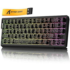 ATTACK SHARK X68HE ���s�b�h�g���K�[ �Q�[�~���O�L�[�{�[�h 8000Hz�Ή� RT0.01mm (�R���^�[�u���b�N)