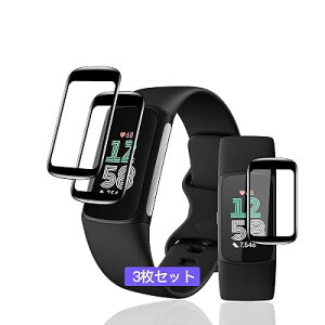�p Fitbit Charge6 / Fitbit Charge5 �K���X�t�B���� �ی�t�B���� PET������ �Y�f�@�� 3D�Ȗ�