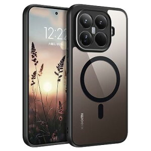 DUEDUE Xiaomi 15T Pro�P�[�X MagSafe�Ή� �}�O�l�b�g���� �u���b�N�ƃN���A �����̃o�b�N�p�l�� �V���I�~15T Pro�P�[�X ��̌^ ���^ �}�b�g�� �����Y�ی� �w��h�~ �ϏՌ�