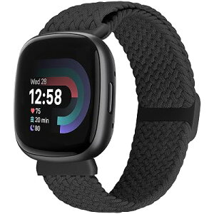 BTTNG �L�k���̂���ґg�o���h Fitbit Versa 3/Versa 4/Sense 2/Sense �����j���A�����\�ȃX�g���b�` �i�C���� �u���X���b�g �\�� ���[�v �X�|�[�c ���X�g�o���h Versa 3/Versa 4/Sense 2/Sense �p�ɑΉ�