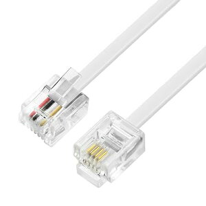 ���W�����[�P�[�u�� �d�b�� 1m 6��4�c RJ11 �t���b�g �d�b/�e���z�� �����R�[�h �d�b�����P�[�u�� �d�b�AFAX �A���f���A������A �����@�p �z���C�g
