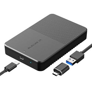 ElecGear USB C 3.1�O�t���f�B�X�N�G���N���[�W���A7mm�`15mm 2.5�C���`SATA�n�[�h�h���C�u�P�[�X�A���^����ѕW��2.5�C���`HDD�����SSD�p�̃|�[�^�u���L���f�B�R���o�[�^�[�A�^�C�vA�P�[�u������