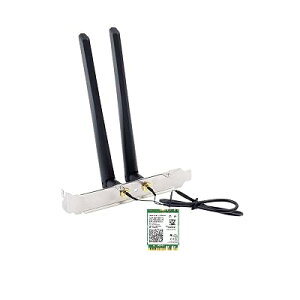 AX210 WiFi 6e lan�J�[�h�AAX210NGW ��WiFi��6GHz�AM.2 2230/NGFF�A2x2 AX+BT 5.3+�g���C�o���h�Ɋg���ARF �P�[�u�� (11 �C���`)�A5dBi �������A���e�i�ƃu���P�b�g