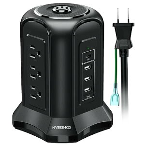 �d���^�b�v�^���[�^ Type-C�t PD�@�\�t�� usb�R���Z���g �����R�[�h 2m ���K�[�h 9��AC�� 4��USB�|�[�g��