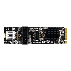 Cablecc 5Gbps Type-E USB3.1�t�����g�p�l���\�P�b�g�����USB2.0����NVMENGFF M-KeyExpress�J�[�hVL805�}�U�[�{�[�h�p�A�_�v�^�[