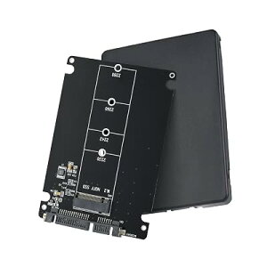 ELUTENG M.2 NGFF to SATA 3.0 �ϊ� 6Gbps �ϊ��A�_�v�^�[ �O�t���P�[�X 2.5�C���`SATA 2230 / 2242 / 2260 / 2280 mm �v���X�`�b�N�k ���r�M�� M.2 SSD �O�t���P�[�X (NVME�ɔ�Ή�)