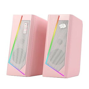 Redragon GS520 �L�� 2.0 �`�����l�� �X�e���I �T�E���h �f�X�N�g�b�v RGB �R���s���[�^�[ �X�s�[�J�[