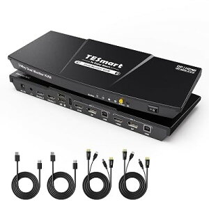 TESmart KVM�X�C�b�` HDMI�{DisplayPort �f���A�����j�^�[ 2����2�o��