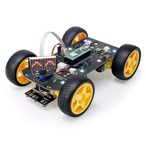Freenove Raspberry Pi Pico W �p 4WD �J�[�L�b�g (�t��) (Arduino IDE �ƌ݊�������)�A�h�b�g �}�g���b�N�X�\���A��Q������A���C�� �g���b�L���O�A���C�g �g���[�X�A�J���t���ȃ��C�g�A�A�v��