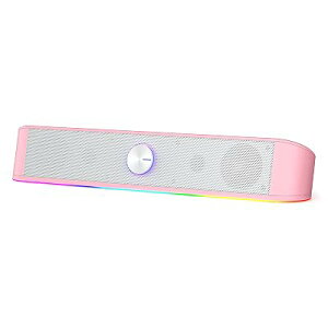 Redragon GS560 RGB�f�X�N�g�b�v�T�E���h�o�[�A�_�C�i�~�b�N���C�e�B���O�o�[�A�I�[�f�B�I�����t���B