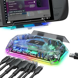 JSAUX 12-in-1 RGB �h�b�L���O�X�e�[�V���� Steam Deck (OLED)/ROG Ally/Legion Go�Ή�