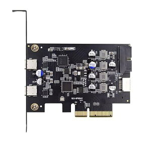 Xiwai PCI-E Express�J�[�h - Type-E USB 3.1�t�����g�p�l���\�P�b�g&USB3.0 19�s��/20�s�� & �f���A��USB-C Type-C�g���A�_�v�^�[ ASM3142 VL822