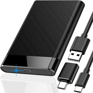Xiatiaosann 2.5�C���`�n�[�h�h���C�u�O���G���N���[�W���[�A6 Gbps�c�[���s�vUSB 3.0����SATA III HDD/SSD�n�[�h�h���C�u�P�[�X�G���N���[�W���[�i7mm/9.5mm�Ή��j�AUSB����Type-C�����P�[�u���AUSB����Typ