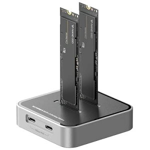 MiliPow �f���A���x�C M.2 NVMe SATA SSD �G���N���[�W���[�AUSB 3.2 10Gbps NVMe �h�b�L���O�X�e�[�V�����A�ő�16TB�̗e�ʁAM.2 SSD �X�g���[�W�P�[�X�t��