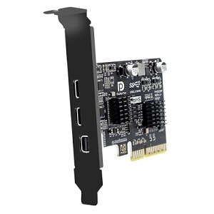 NFHK PCI-E Express 4x & Mini Displayport 1.4 ���͂���f���A�� 10Gbps USB 3.1 Type-C USB-C & 4K 60Hz �o�̓f�X�N�g�b�v �O���t�B�b�N�X�g���J�[�h �A�_�v�^�[ ASM3142