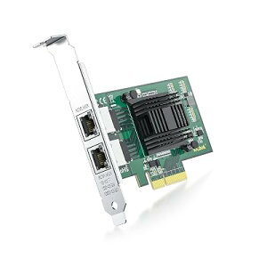 ipolex 1Gbps LAN�J�[�h �l�b�g���[�N�J�[�h Intel I350AM2�`�b�v�Z�b�g Intel I350-T2 �f���A�� RJ45�|�[�g PCI-E2.1X4 NIC