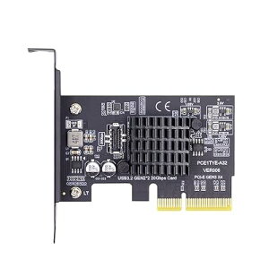 xiwai 20Gbps USB 3.2 Gen2 Type-C/Type-E �t�����g�p�l���\�P�b�g���� PCI-E 4X Express �J�[�h�A�_�v�^�[�A�f�X�N�g�b�v�}�U�[�{�[�h�p