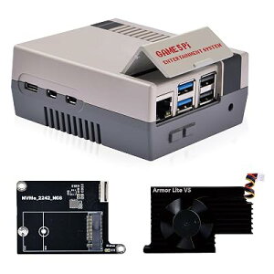 GeeekPi �P�[�X Raspberry Pi 5 �p�AArmor Lite V5 �A�N�e�B�u�N�[���[�t�� Pi 5 �P�[�X�ARaspberry Pi 5 8GB 4GB �p���g���Q�[�� Game5Pi �P�[�X (G5�j (N08)
