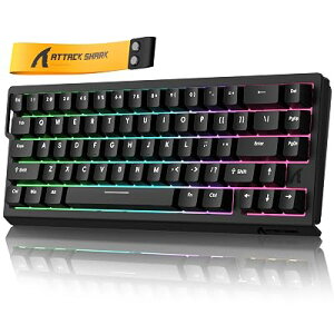 ATTACK SHARK X68HE ���s�b�h�g���K�[ �Q�[�~���O�L�[�{�[�h 8000Hz�Ή� RT0.01mm �i�u���b�N�j