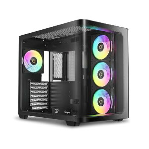 Iota C70 BK Curve ARGB �f�W�^���Q�[�~���OPC�P�[�X, �~�h���^���[ATX�P�[�X, 270°�Ȗʃp�m���}�K���X�r���[