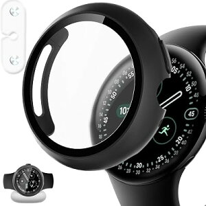 GYOKUYU [�P�[�X+�[�d�⏕�A�_�v�^�[] FOR Google Pixel Watch 5/4 41mm/45mm �ی�i45mm/�u���b�N�j