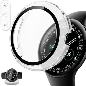GYOKUYU [�P�[�X+�[�d�⏕�A�_�v�^�[] FOR Google Pixel Watch 5/4 41mm/45mm �ی�i45mm/�N���A�j