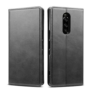 Rssviss Xperia 1 �P�[�X �蒠�^ 6.5 inch�K�� �u���b�N