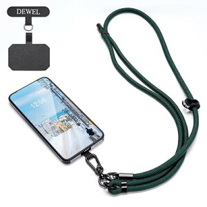 [DEWEL] �X�}�z�X�g���b�v �X�}�z�V�����_�[ ��|�� �΂߂��� ���|�� �l�b�N�X�g���b�v ���������\ �S�@��Ή� 1�{+�^�O�p�b�`2������ �����h�~ �����h�~ �y�� �ϋv�� (�f�B�[�v�O���[��)