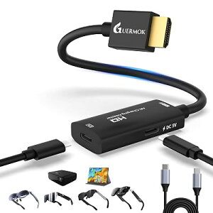 Guermok AR�O���X�p HDMI to USB-C�f���A�_�v�^�[ 1.5m 4K@60Hz�o�� DC5V���d Switch2/1 PS5/4 ��