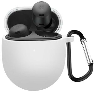 KANOYO �Ή� Google Pixel Buds Pro 2 �p �P�[�X �S�ʕی� �V���R���ی�P�[�X Pixel Buds Pro 2 / Pixel Buds Pro case �L�Y�h�~ �ϏՌ� �����[�d�\ �y�� �J���r�i�t��(�z���C�g)