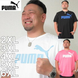 大きいサイズ メンズ PUMA エッセンシャル ロゴ 半袖 Tシャツ（メーカー取寄）(プーマ)2XL 3XL 4XL 5XL 6XL 大きい サイズ キングサイズ ビッグサイズ ブランド デビルーズ おしゃれ 2L 3L 4L 5L 6L