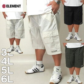 大きいサイズ メンズ ELEMENT - SHOD カーゴ ハーフパンツ（メーカー取寄）エレメント 3L 4L 5L 6L 大きい サイズ キングサイズ ビッグサイズ デビルーズ ショートパンツ おしゃれ 夏服 春服 短パン ショーツ