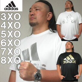 大きいサイズ メンズ adidas BOS 半袖 Tシャツ（メーカー取寄）アディダス 3L 4L 5L 6L 7L　ドライ 大きい サイズ キングサイズ ビッグサイズ デビルーズ インナー おしゃれ ブランド カットソー メンズファッション 春 夏 服