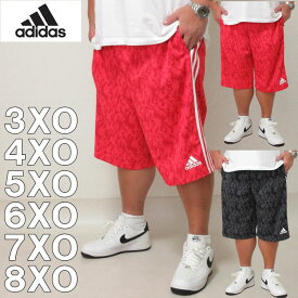 大きいサイズ メンズ adidas-総柄ハーフパンツ（メーカー取寄）アディダス 2L 3L 4L 5L 6L 7L