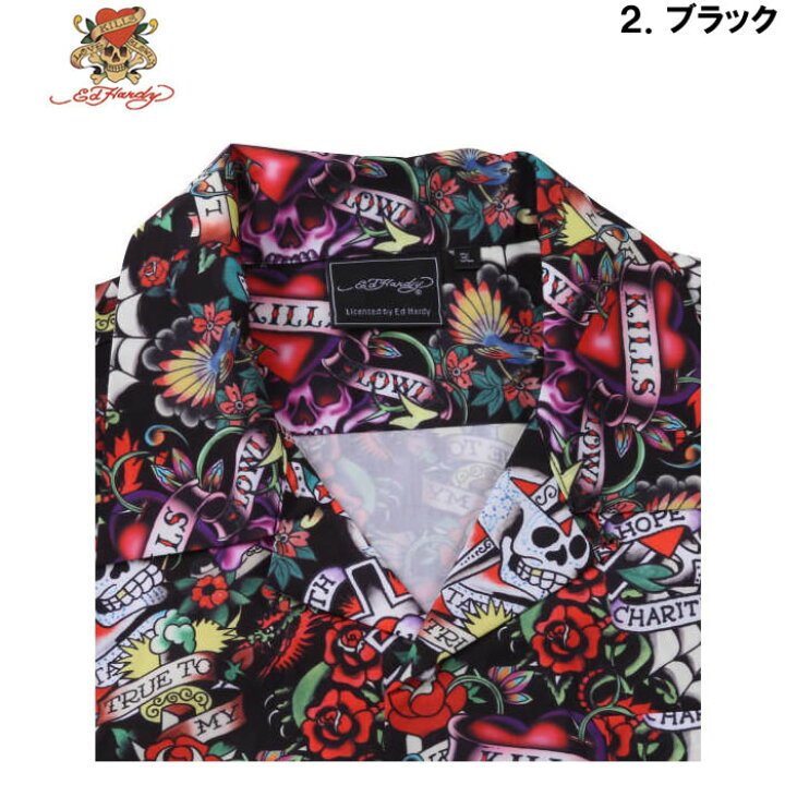 楽天市場】大きいサイズ メンズ Ed Hardy 接触冷感 オープンカラー 