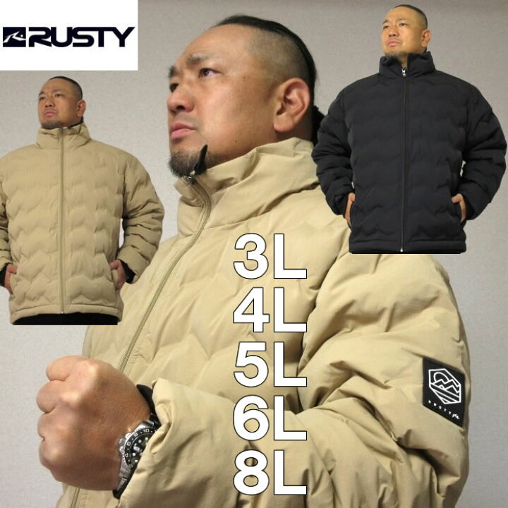 楽天市場】大きいサイズ メンズ RUSTY シームレス 中綿 ジャケット 