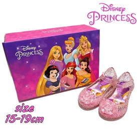 【送料無料】 Disney Princess ディズニープリンセス/ラプンツェル ガラスの靴 サンダル パープル マジックテープ クリアサンダル リゾート 女の子 ビーチ 女児 ラメ キラキラ キッズ こども(216107310 tk290024)