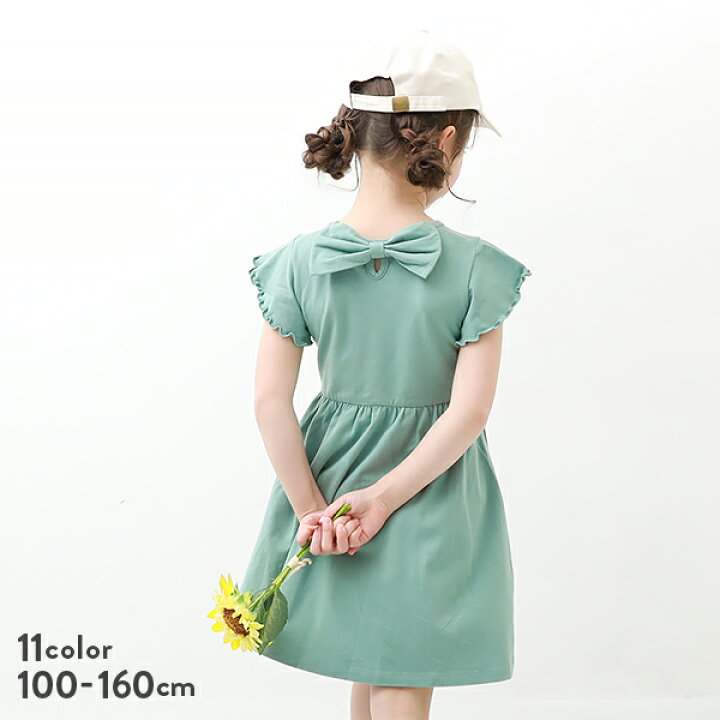 楽天市場 Summer Sale 51 Off コットンフレア袖ワンピース 子供服 キッズ 女の子 半袖 ノースリーブワンピース ワンピース 22ssガールズ Devirock 楽天市場店