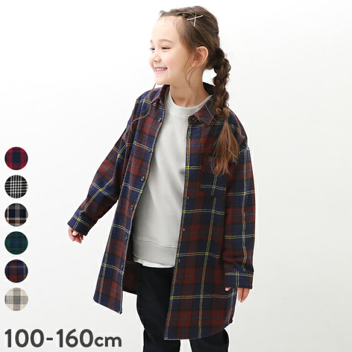 楽天市場 ネルシャツ ワンピース 子供服 キッズ 女の子 長袖ワンピース ワンピース 長袖 Devirock 楽天市場店