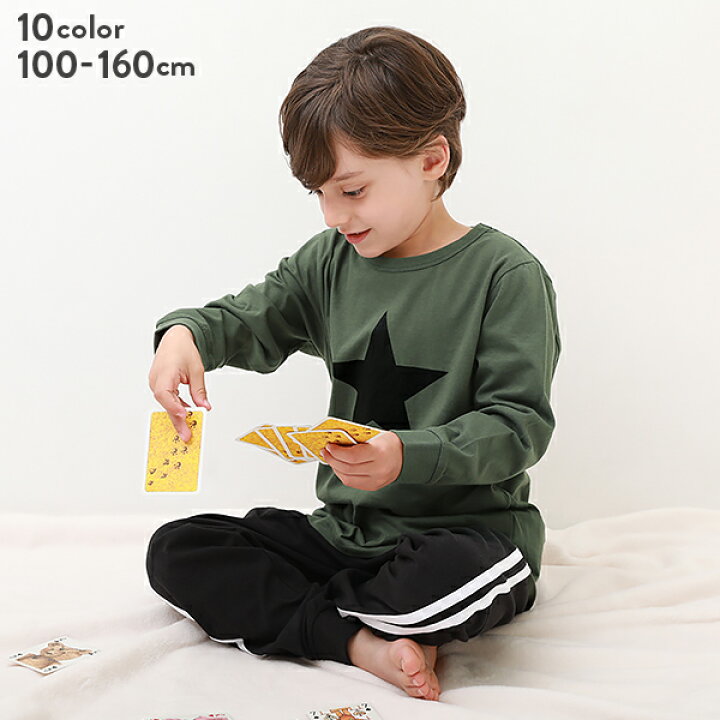 楽天市場 ボーイズ 長袖ルームウェア 子供服 キッズ 男の子 ルームウェア パジャマ 部屋着 Devirock 楽天市場店