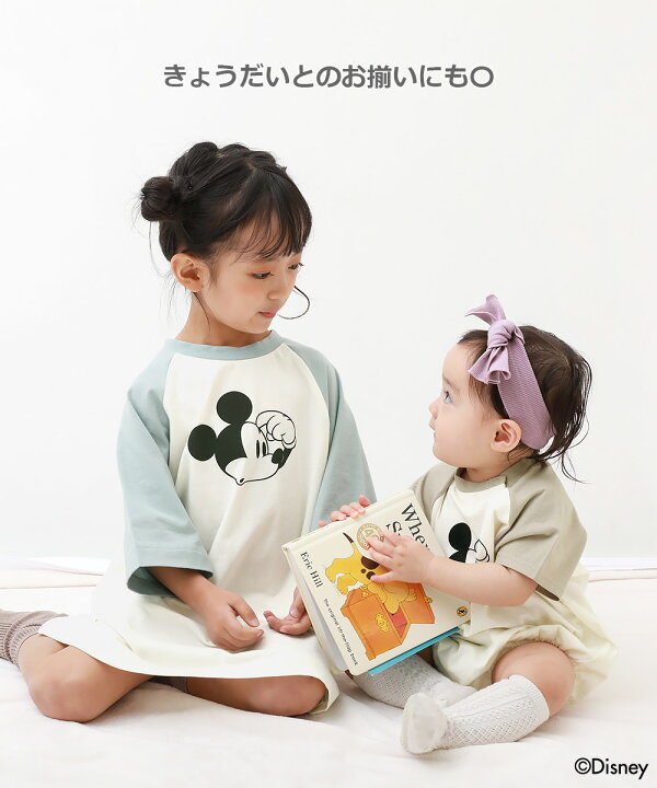 楽天市場 夏先どりsale 26 Off ディズニー ミッキー ラグランワンピース 子供服 キッズ 女の子 長袖ワンピース ワンピース 長袖 22ss ワンピース Devirock 楽天市場店